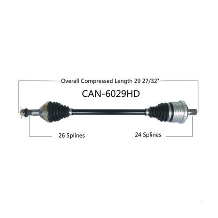 Wide Open Heavy Duty CV Axle for CAN AM HD REAR L/R MAVERICK 1000R XMR CAN-6029HD
